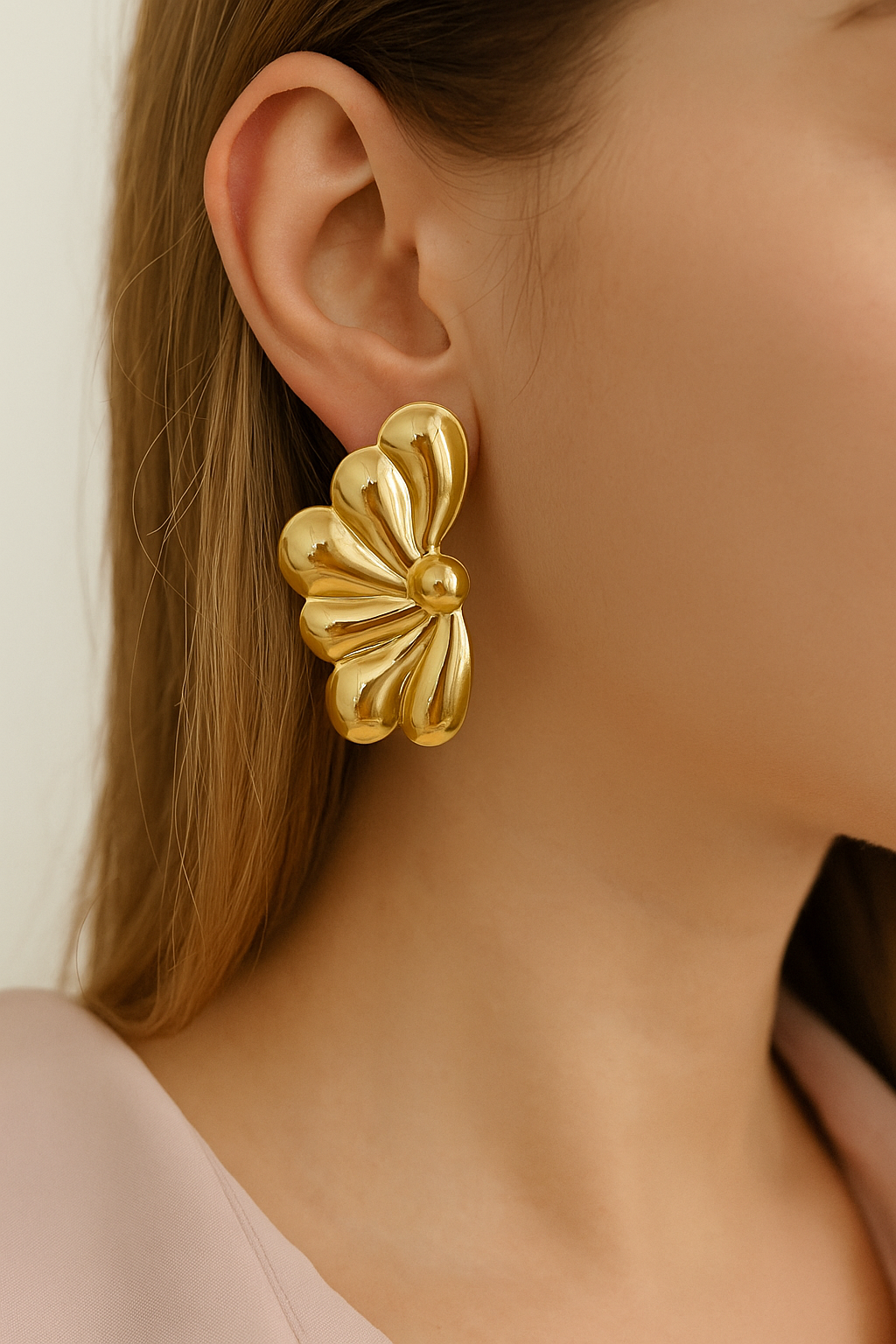 Golden bloom studs