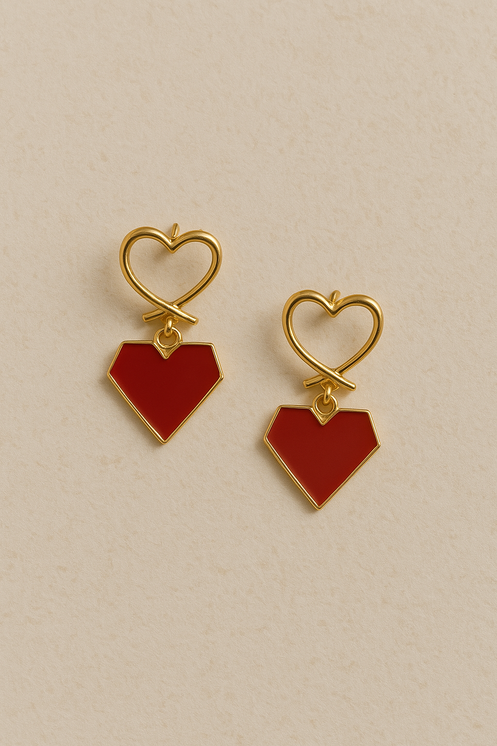 Dual heart Earrings