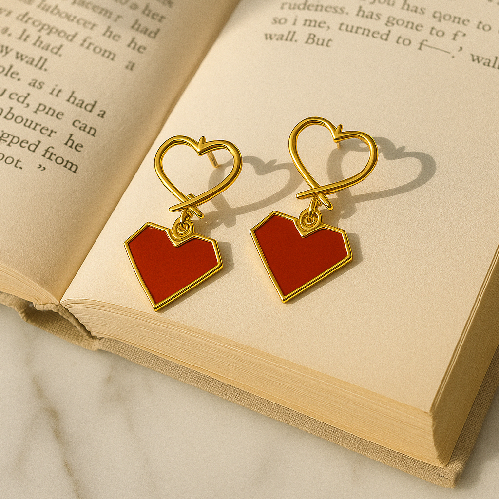 Dual heart Earrings